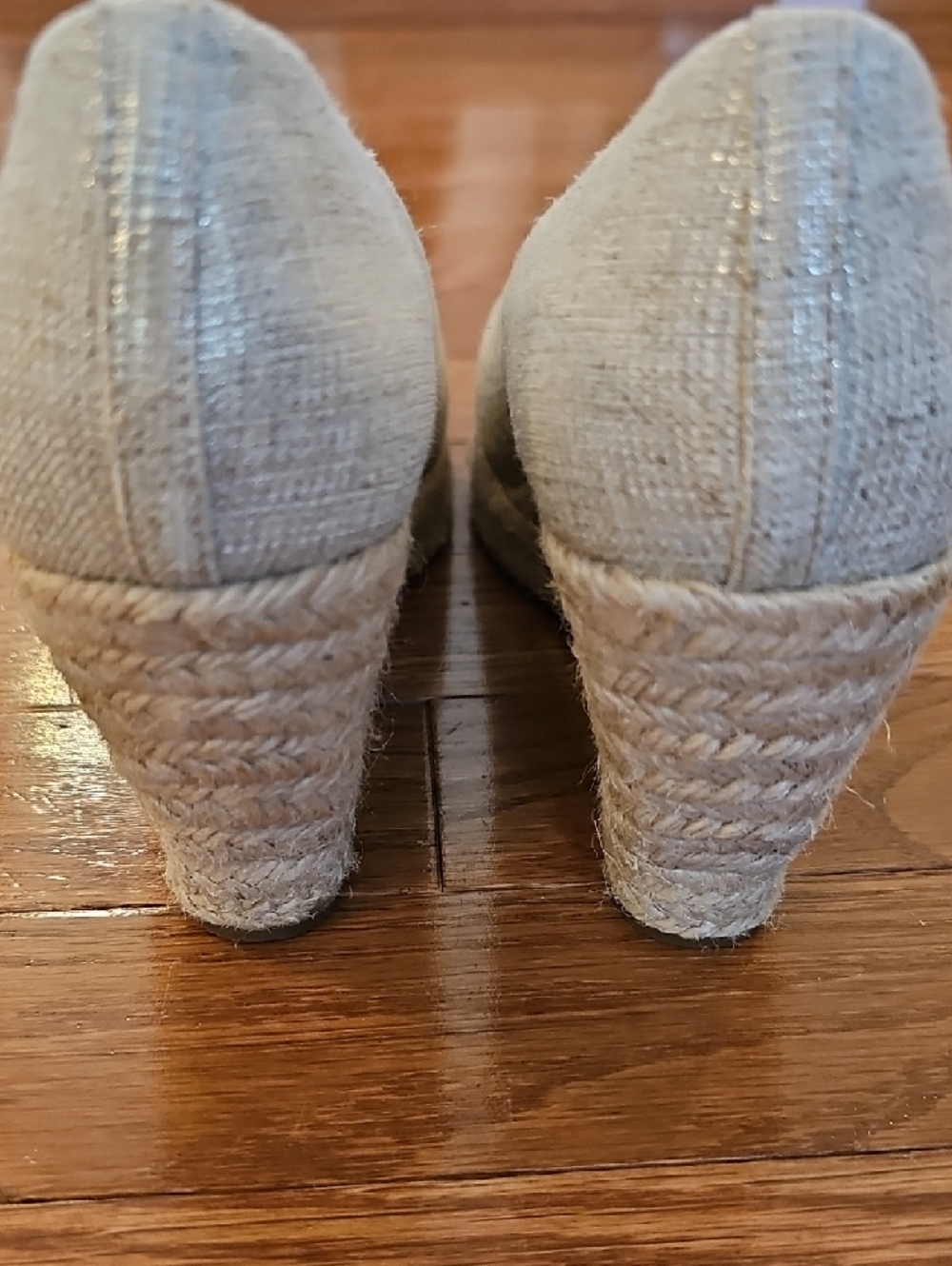 J. Crew Beige Woven Espadrille Wedges - Picture 4 of 7